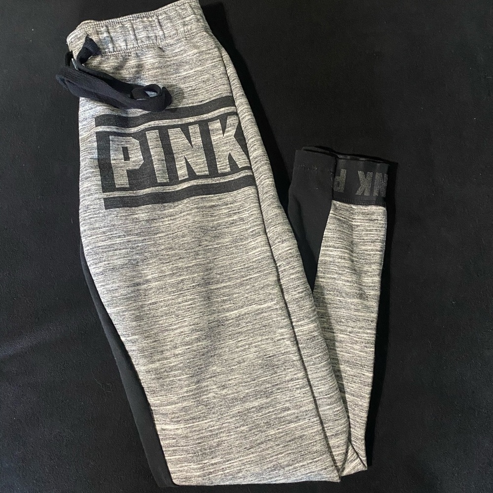 PINK Gray & Black Joggers